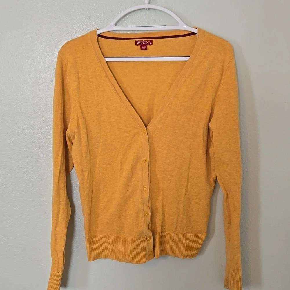 Merona | Gold Button Cardigan Size Medium